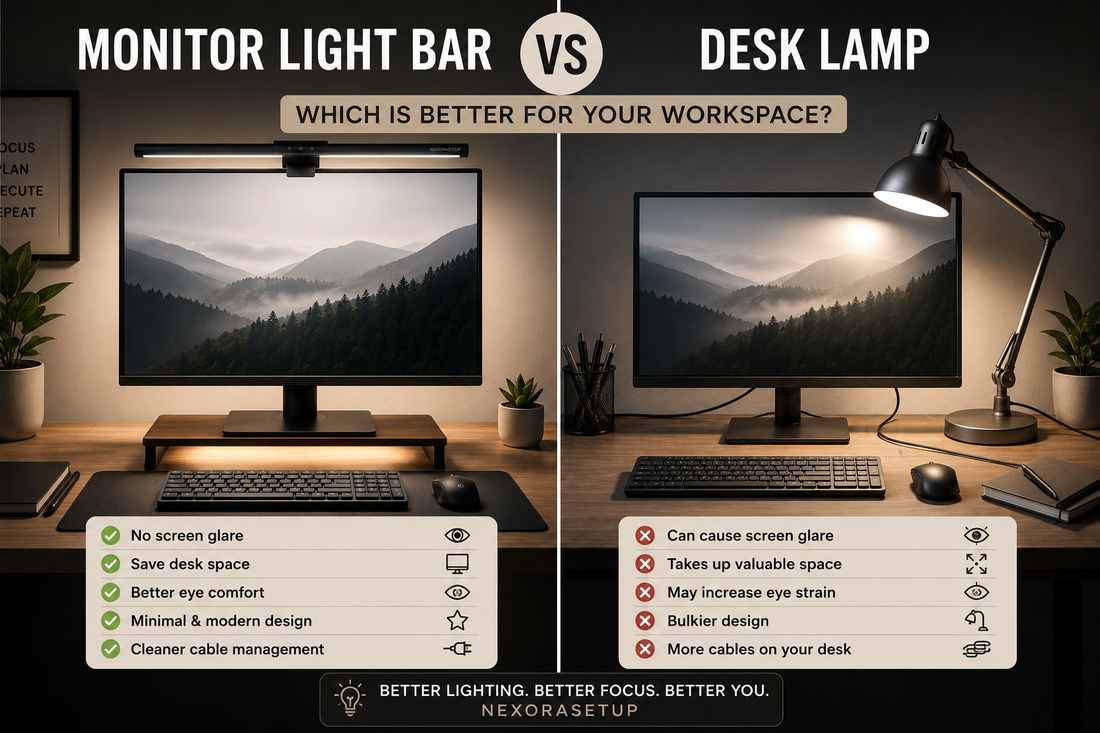 Monitor Light Bar vs Desk Lamp: Which Is Better for Your Workspace?
