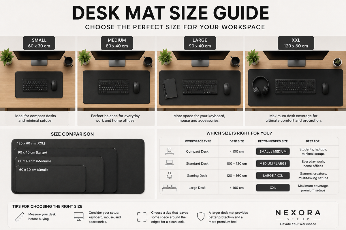 Desk Mat Size Guide: What Size Desk Mat Do You Really Need?