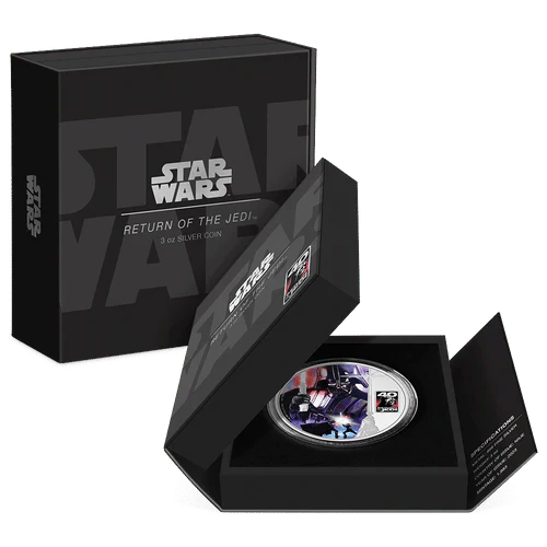 Moneta Star Wars Return of the Jedi – 3oz Argento | Edizione Limitata 1.983 Pezzi | 40° Anniversario