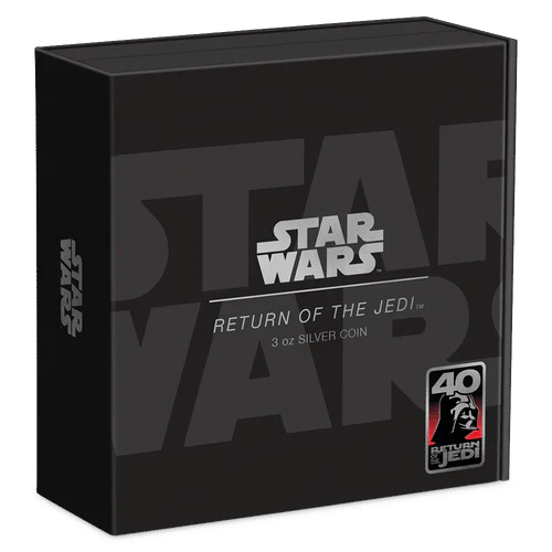 Moneta Star Wars Return of the Jedi – 3oz Argento | Edizione Limitata 1.983 Pezzi | 40° Anniversario