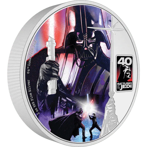 Moneta Star Wars Return of the Jedi – 3oz Argento | Edizione Limitata 1.983 Pezzi | 40° Anniversario