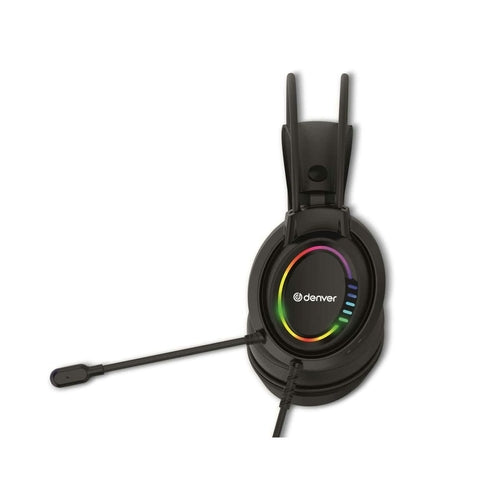 Cuffie Gaming Denver GHS130 con Microfono – LED Nero