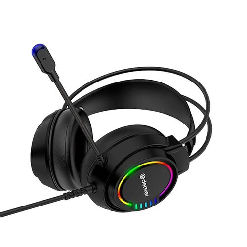 Cuffie Gaming Denver GHS130 con Microfono – LED Nero