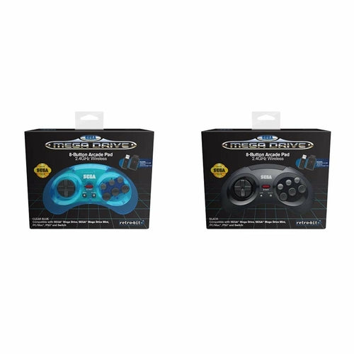 Controller Retro-Bit SEGA Mega Drive – Blu | Cablato | Retrogaming