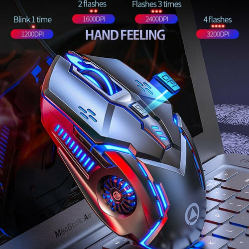 Mouse Gaming Dragon 6 Tasti – 3200 DPI 4 Livelli DPI con Luce Breathing