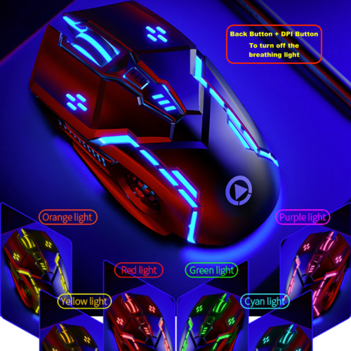 Mouse Gaming Dragon 6 Tasti – 3200 DPI 4 Livelli DPI con Luce Breathing