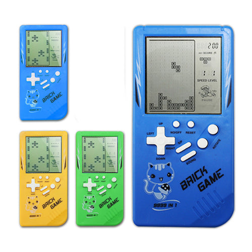 Console Retro Portatile Tetris & Giochi Classici | Giallo | Tascabile