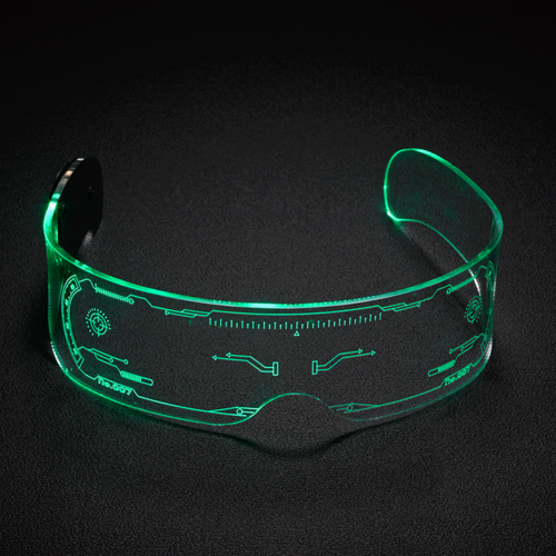 Occhiali LED Cyberpunk 7 Colori – Luminosi per Feste & Cosplay