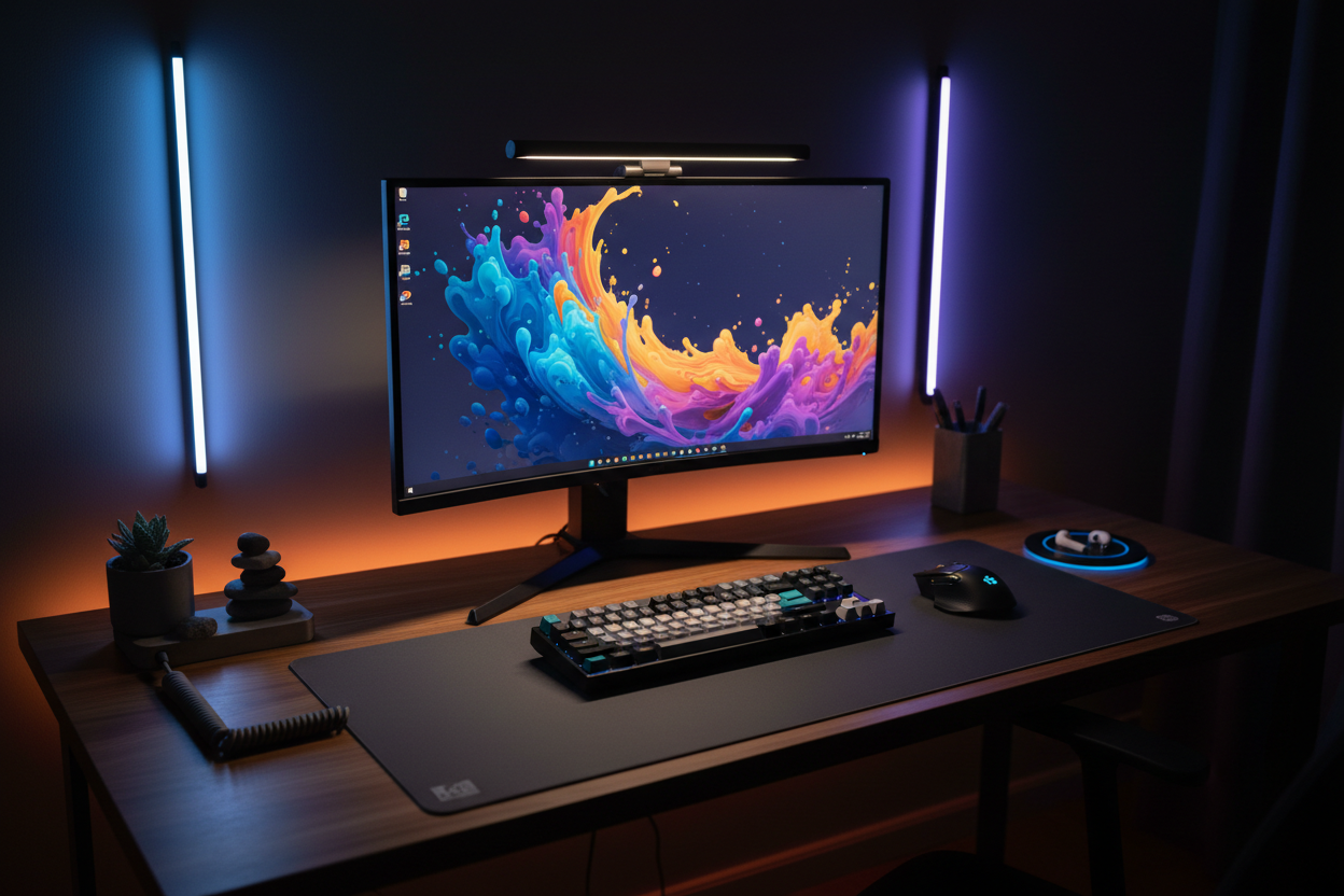 Monitor Light PRO – Setup completo gaming e lavoro dark ambient